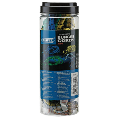 Draper 63545 Assorted Bungee Cords Pack of 10 Draper
