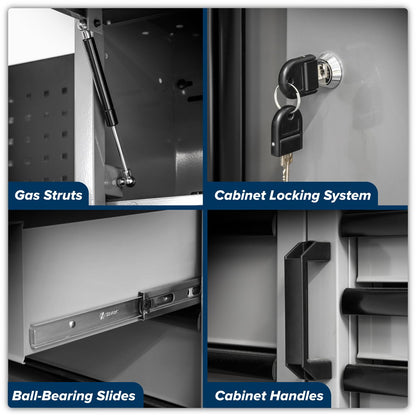 Sealey APMSBESTACK01SS Superline PRO® Black Edition Storage System with Stainless Worktop 3.24m Sealey