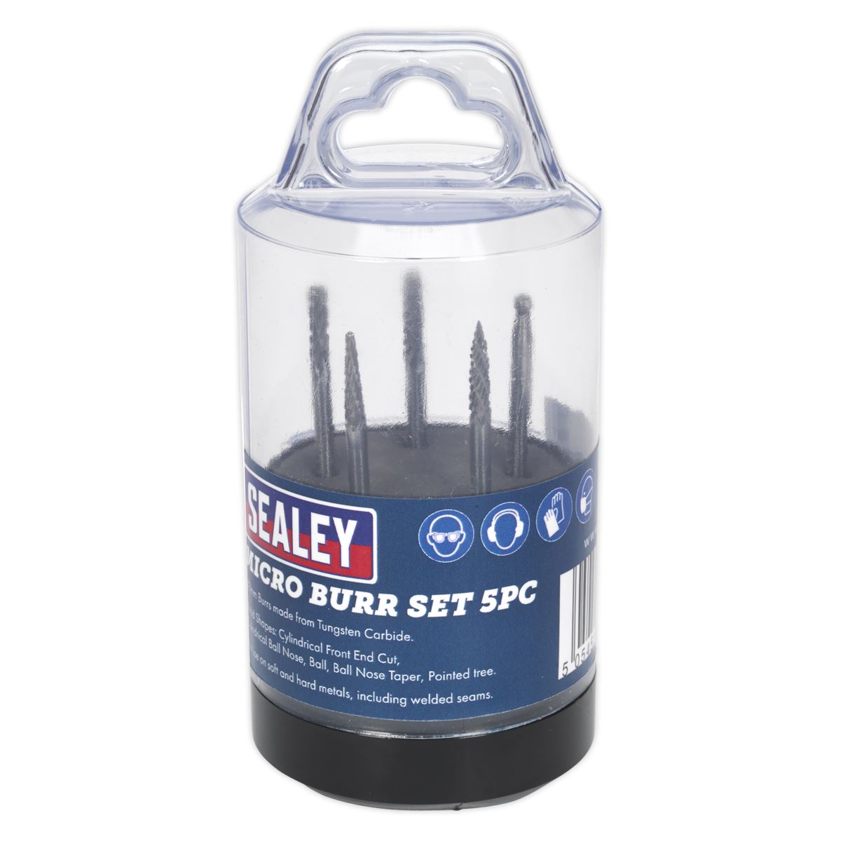 Sealey MCBSET01 Micro Carbide Burr Set 5pc Sealey