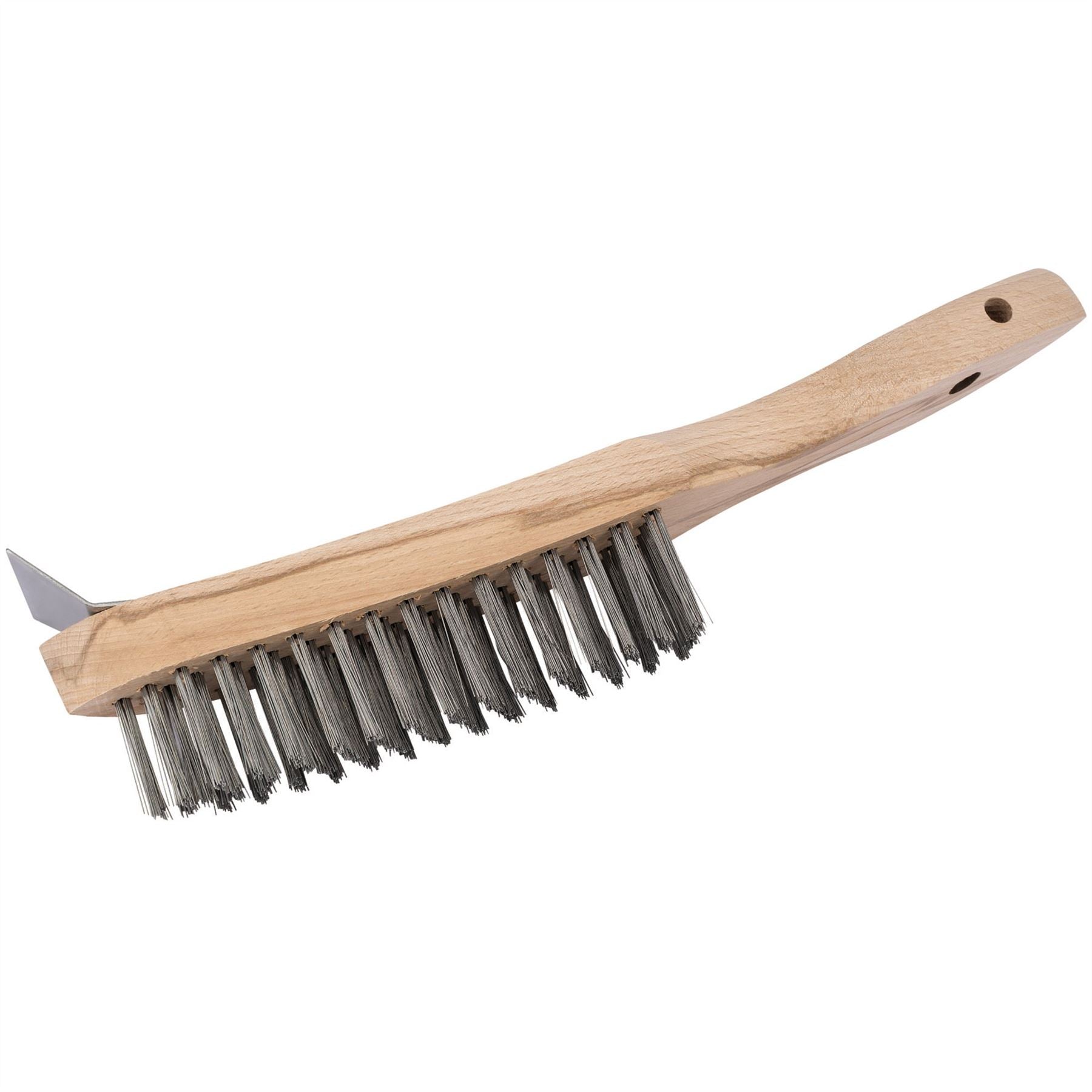 Draper 36176 Heavy Duty 4 Row Wire Scratch Brush with Scraper 310mm Draper