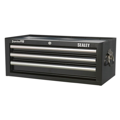 Sealey AP33339B Mid-Box Tool Chest 3 Drawer with Ball-Bearing Slides - Black Sealey