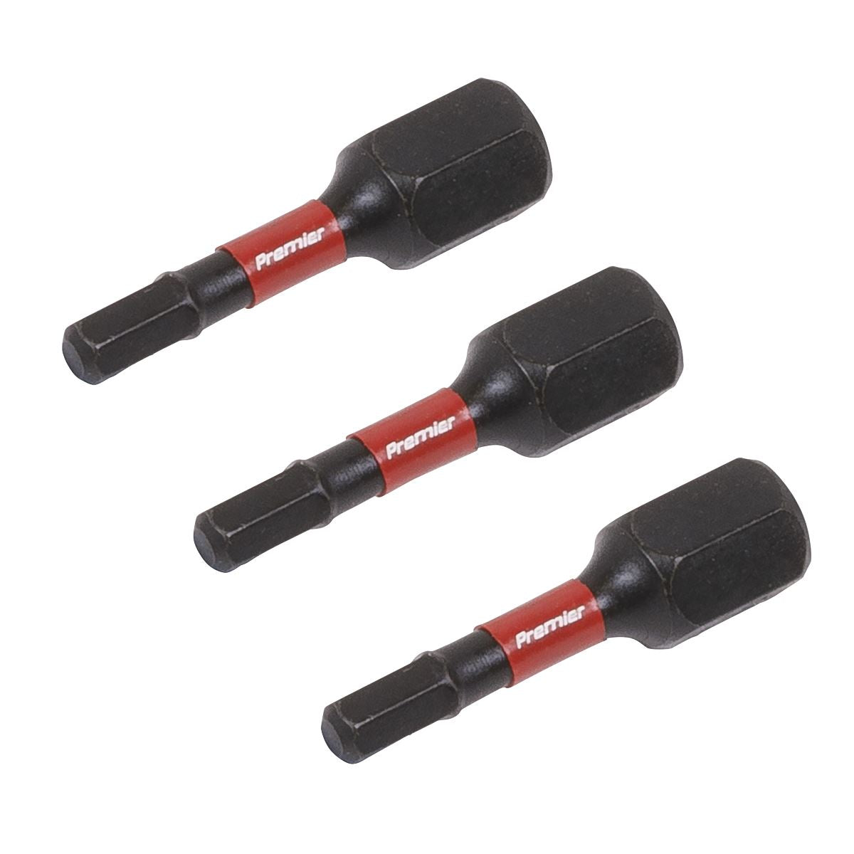 Sealey AK8211 Hex 3mm Impact Power Tool Bits 25mm - 3pc Sealey