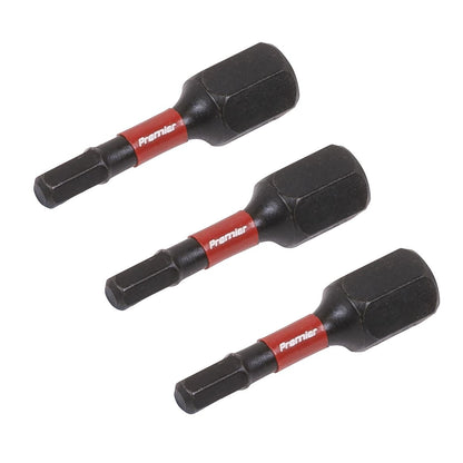 Sealey AK8211 Hex 3mm Impact Power Tool Bits 25mm - 3pc Sealey