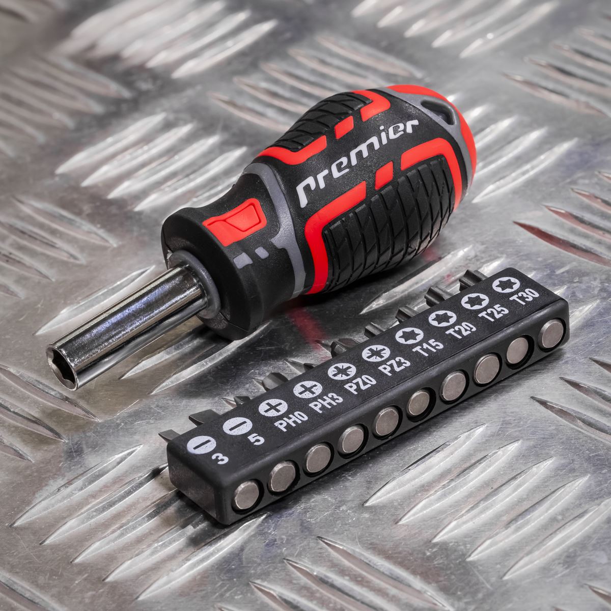 Sealey AK4371 Stubby Screwdriver Set 17pc GripMAX® Sealey