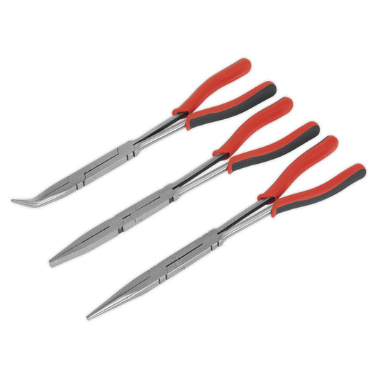 Sealey AK8580 Double Joint Pliers Set 3pc Long Reach 335mm Sealey