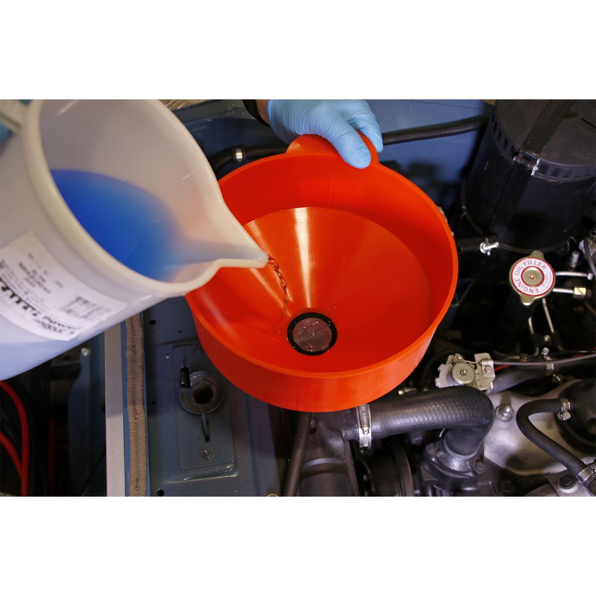 Sealey F3 Funnel Large Ø250mm Fixed Spout with Filter Sealey