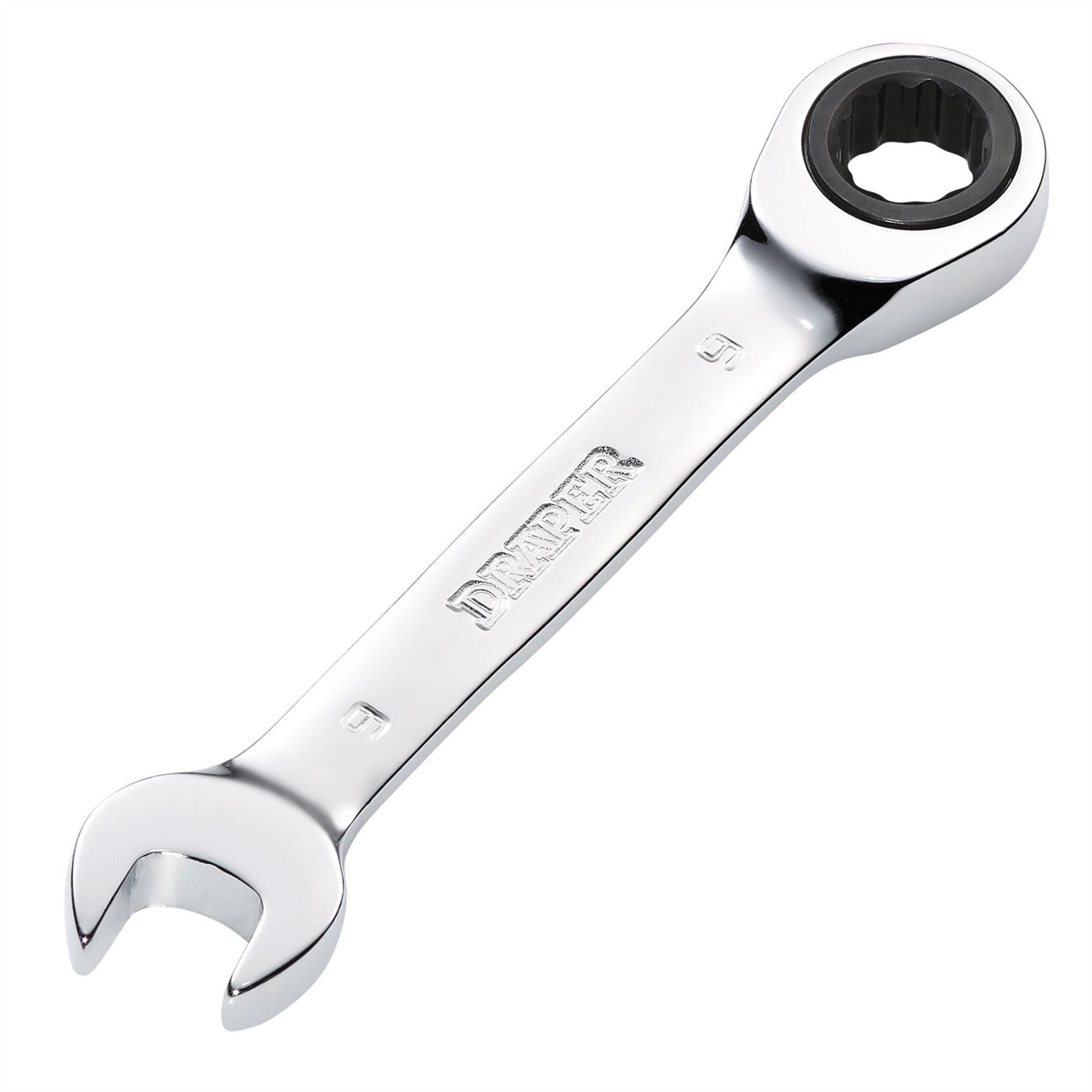 Draper 27851 HI-TORQ® Metric Stubby Ratchet Combination Spanner 9mm Draper