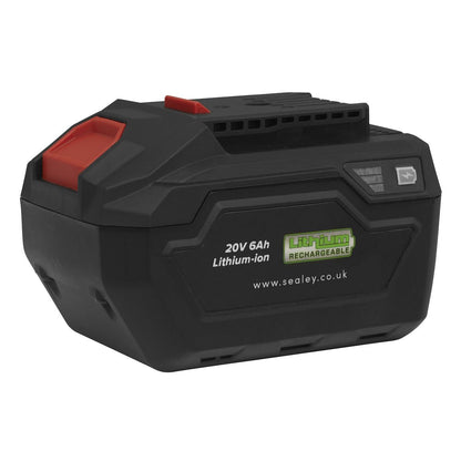 Sealey CP20VBP6 Power Tool Battery 20V 6Ah SV20 Series Lithium-ion Sealey