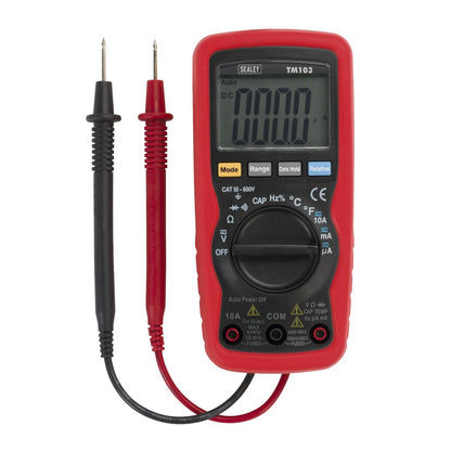 Sealey TM103 Professional Auto-Ranging Digital Multimeter - 11-Function Sealey