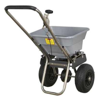 Sealey SSB37W Stainless Steel Broadcast Salt Spreader 37kg Walk Behind Sealey