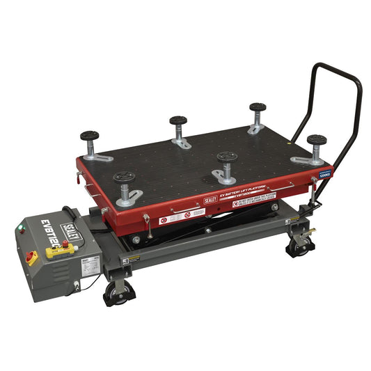 Sealey EVBT1200 High Lift EV Battery Lift/Hydraulic Platform Truck 1200kg Capacity Sealey