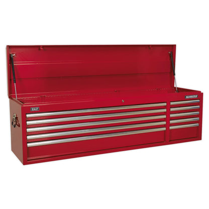 Sealey AP6610 Topchest 10 Drawer with Ball-Bearing Slides Heavy-Duty - Red Sealey
