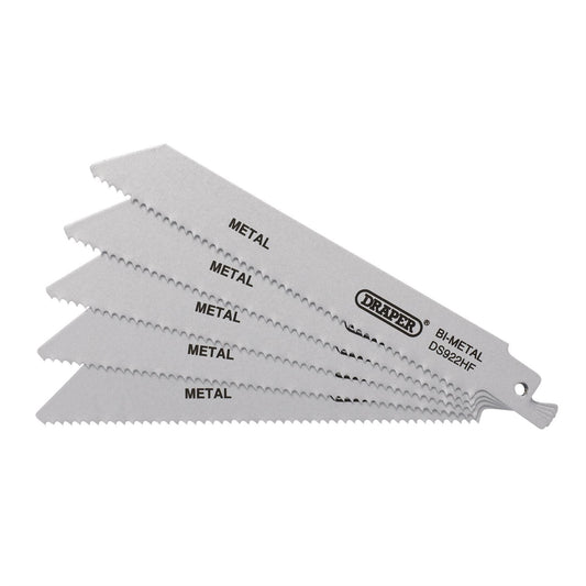 Draper 43460 Bi-metal Reciprocating Saw Blades for Metal 150mm 10tpi Pack of 5 Draper