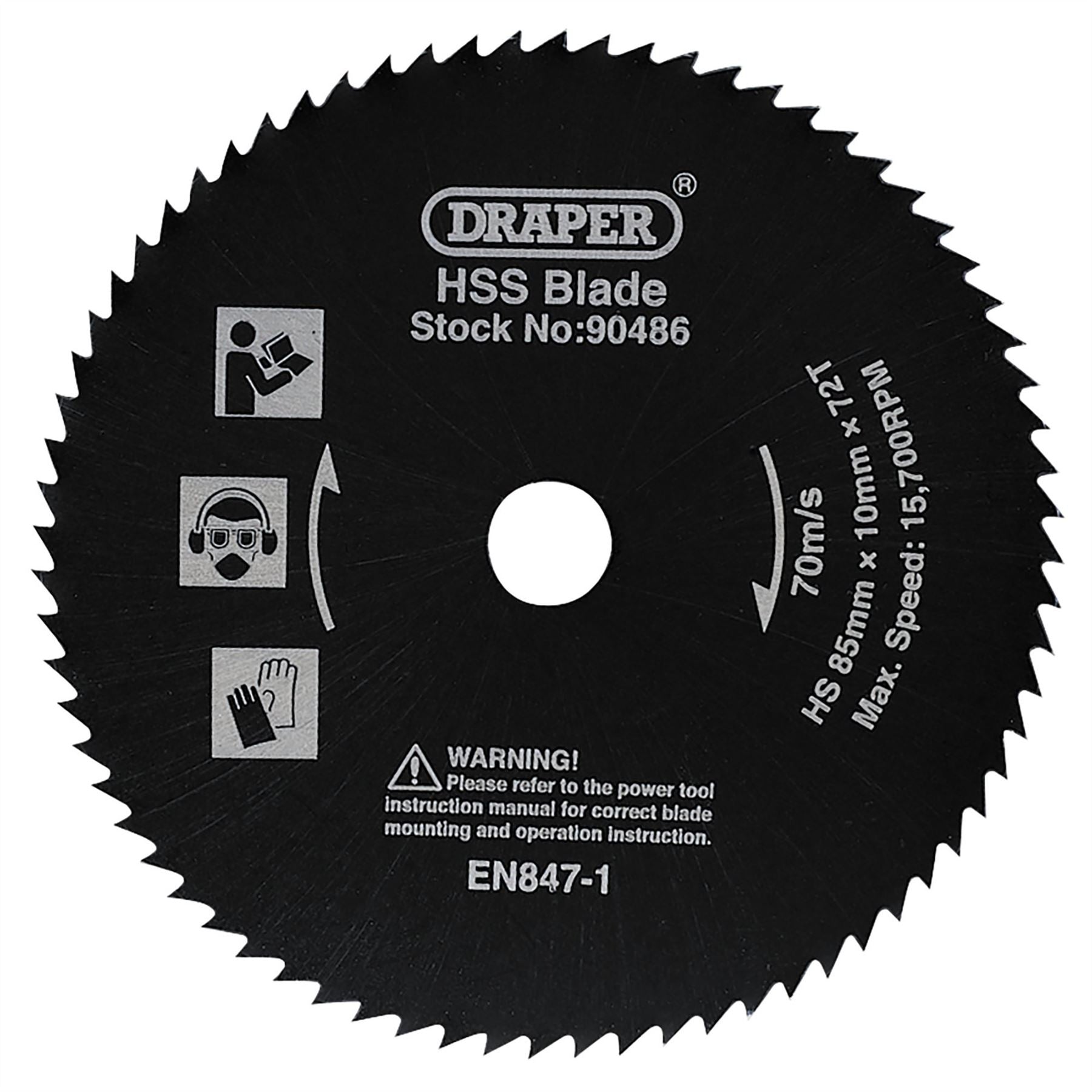 Draper 90486 HSS Saw Blade 85mm Draper