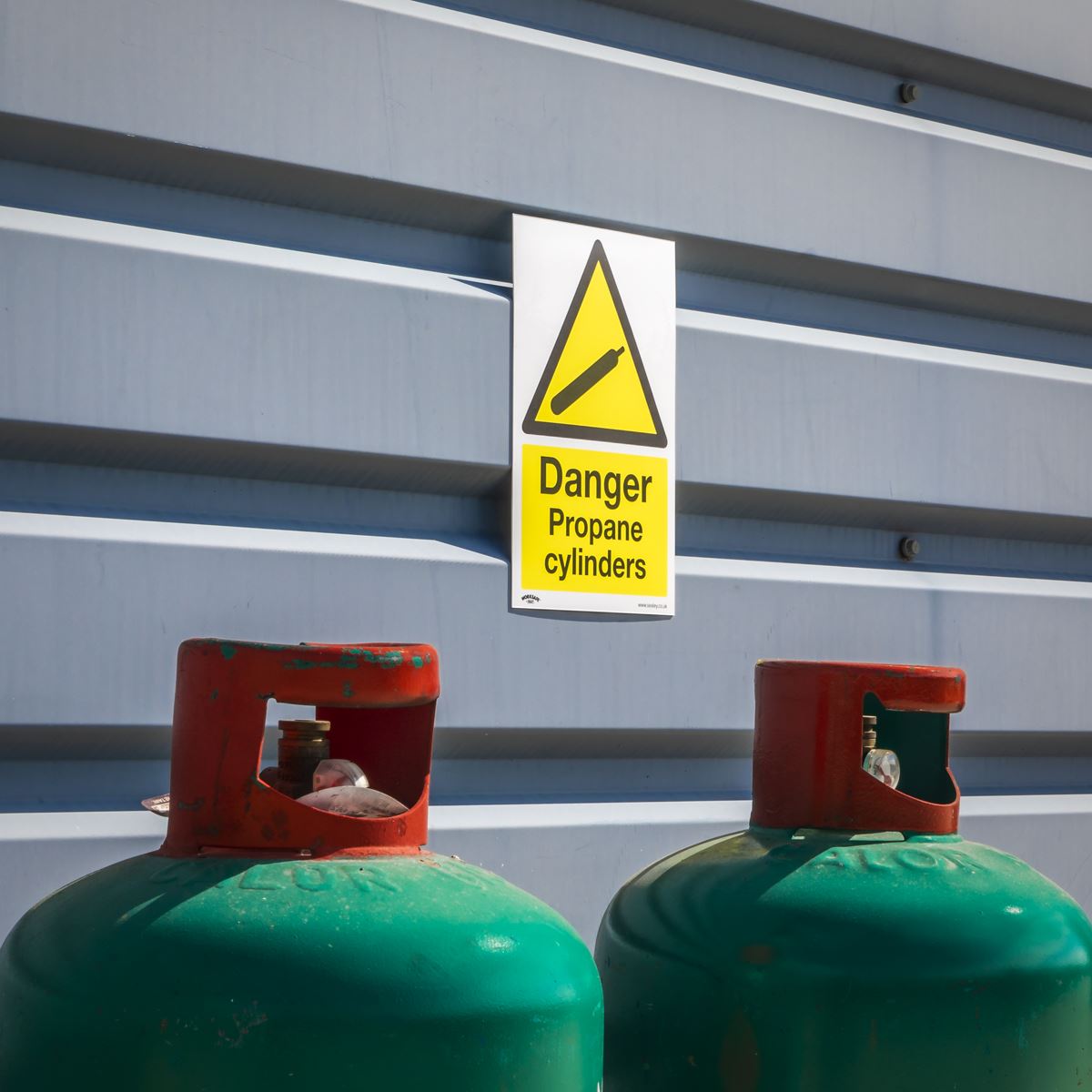 Sealey SS62V1 Warning Safety Sign - Danger Propane Cylinders - Self-Adhesive Vinyl Sealey