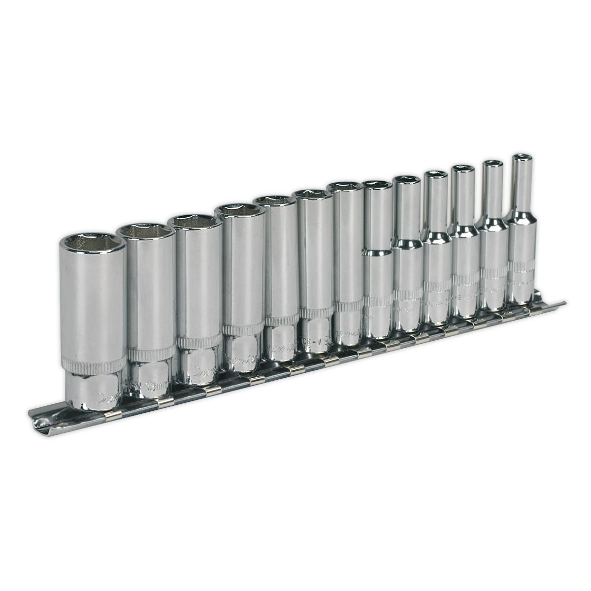 Sealey AK2692 Socket Set 13pc 1/4"Sq Drive Deep WallDrive® Metric Sealey