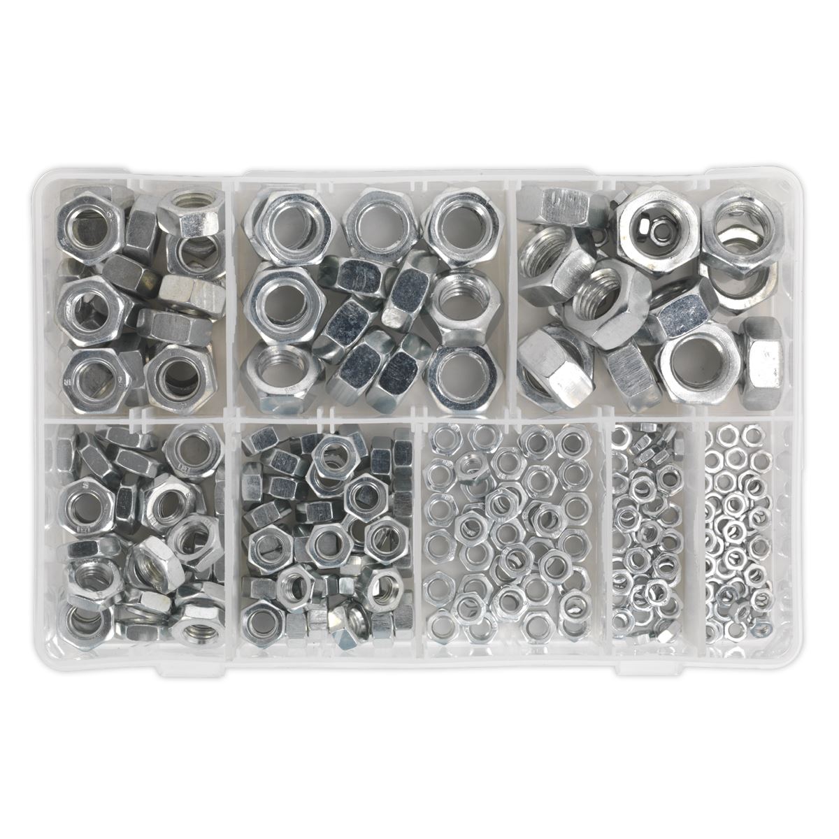 Sealey AB046SN Steel Nut Assortment 255pc M4-M16 Metric Sealey