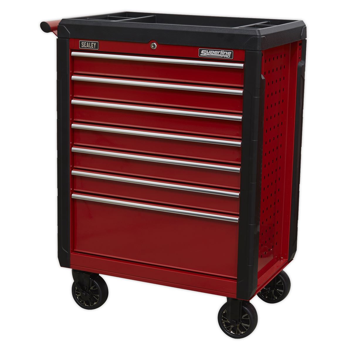 Sealey AP3407 Rollcab 7 Drawer with Ball-Bearing Slides - Red Sealey