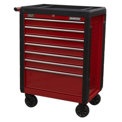Sealey AP3407 Rollcab 7 Drawer with Ball-Bearing Slides - Red Sealey