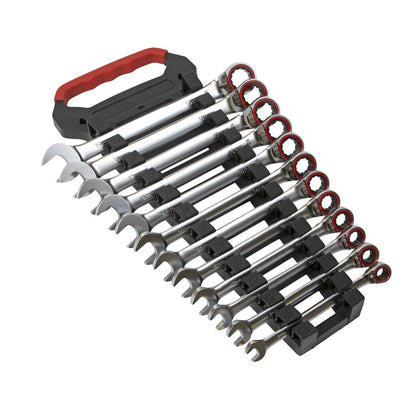 Sealey AK63944 Reversible Ratchet Combination Spanner Set 12pc Metric Premier Platinum Sealey