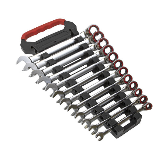 Sealey AK63944 Reversible Ratchet Combination Spanner Set 12pc Metric Premier Platinum Sealey