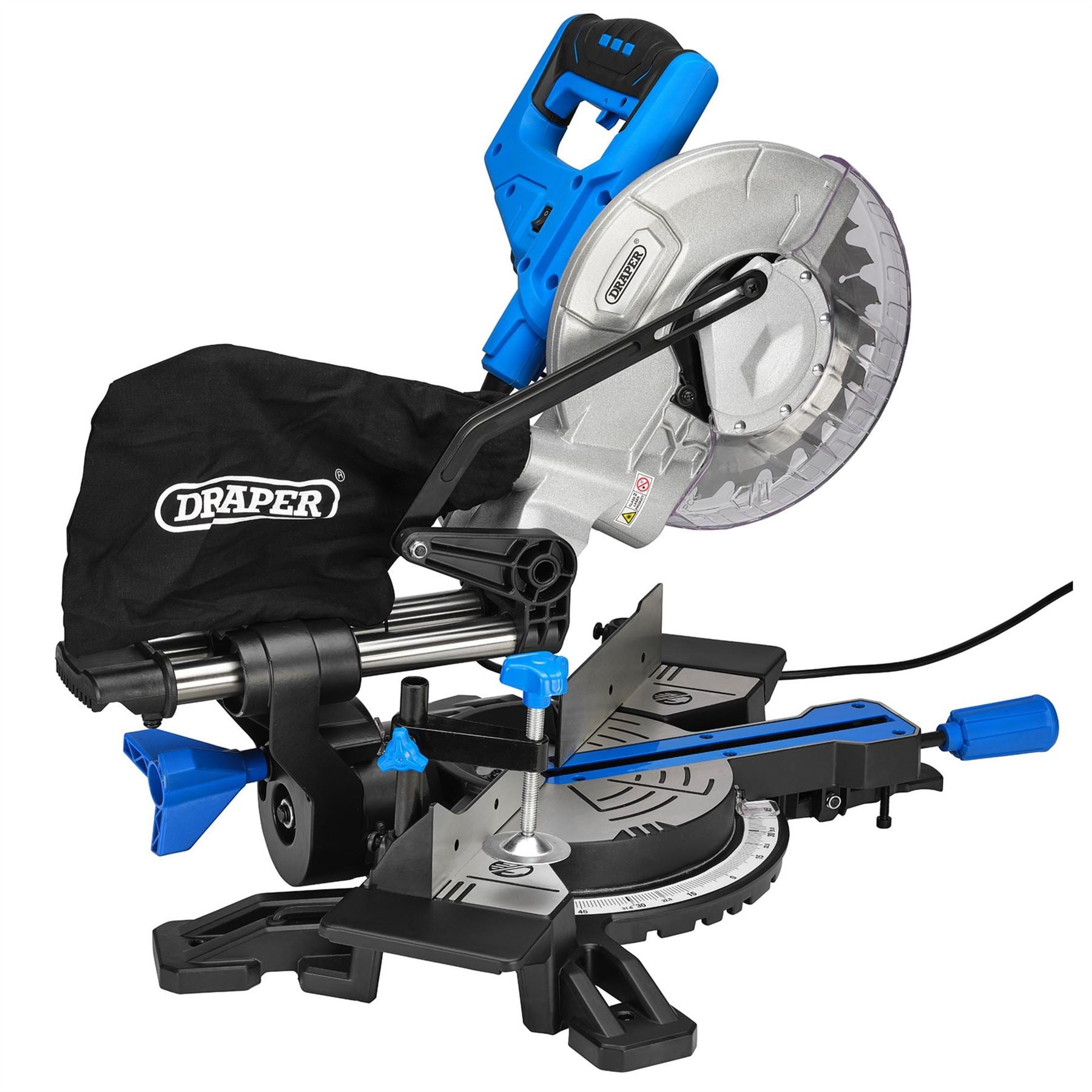 Draper 83677 230V Sliding Compound Mitre Saw with Laser Cutting Guide 210mm 1500W Draper