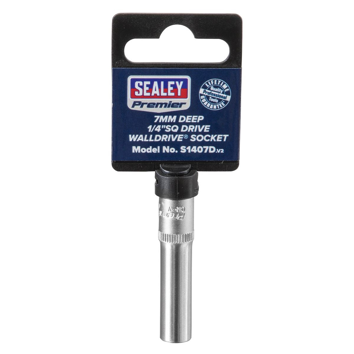 Sealey S1407D WallDrive® Socket 7mm Deep 1/4"Sq Drive Sealey