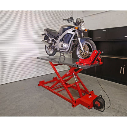 Sealey MC680E Heavy-Duty Electro/Hydraulic Motorcycle Lift 680kg Capacity Sealey