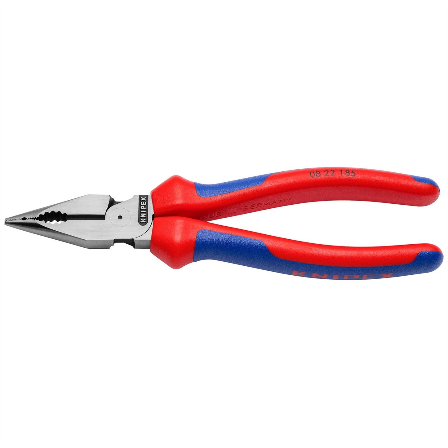Knipex 13179 08 22 185 SB Needle-Nose Combination Pliers with multi-component grips black atramentized 185mm Draper