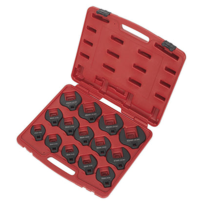 Sealey AK59831 Crow's Foot Spanner Set 14pc 1/2"Sq Drive Metric Sealey