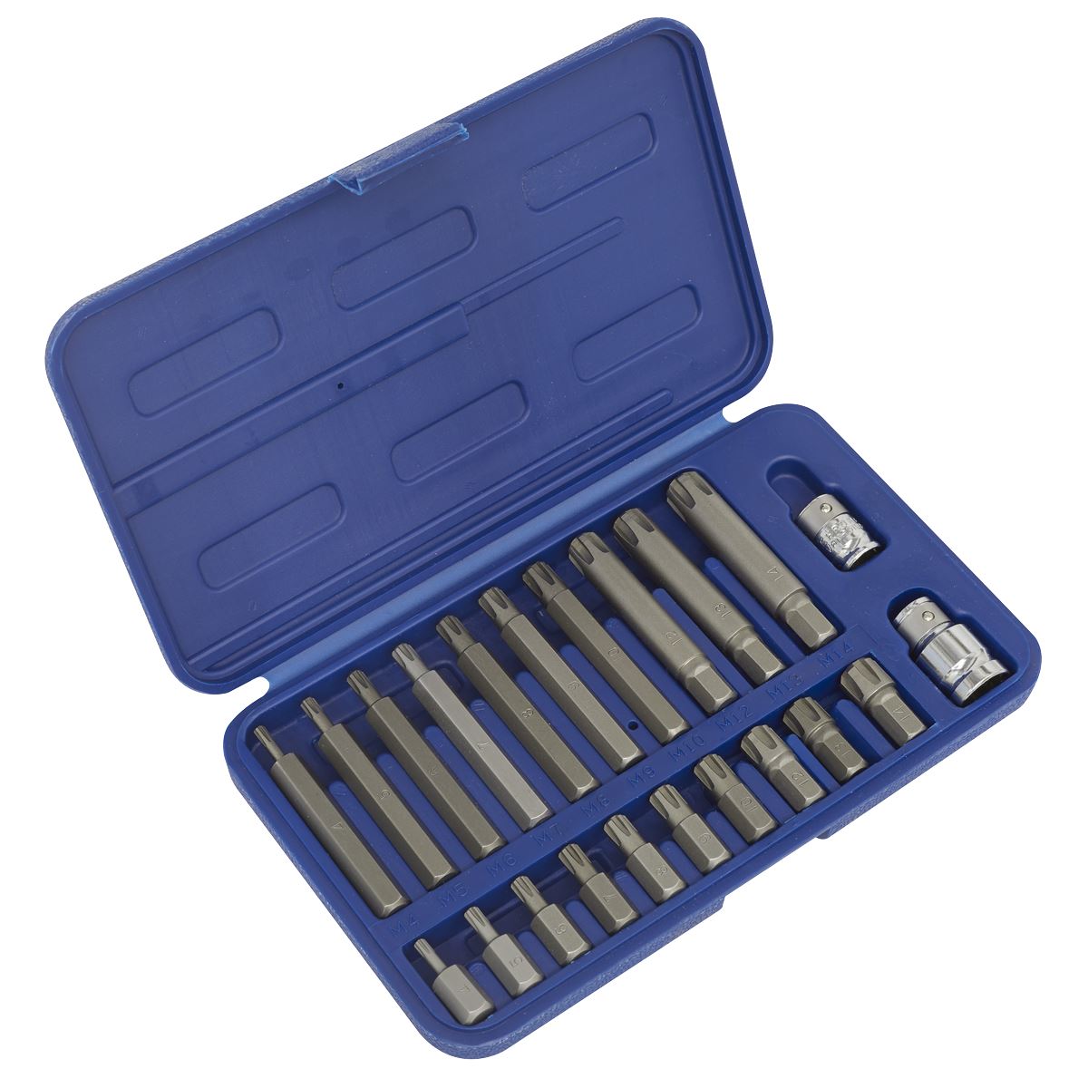 Sealey SX105 Ribe Bit Set 22pc 3/8" & 1/2"Sq Drive Sealey