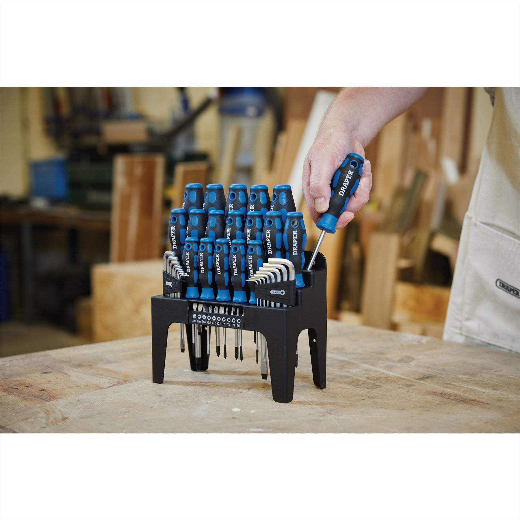 Draper 81294 Soft Grip Screwdriver Hex. Key and Bit Set 44 Piece Draper