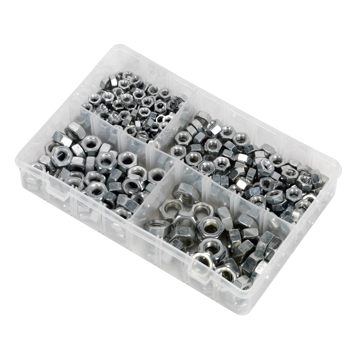 Sealey AB030SN Steel Nut Assortment 320pc 1/4"-1/2"UNC Sealey