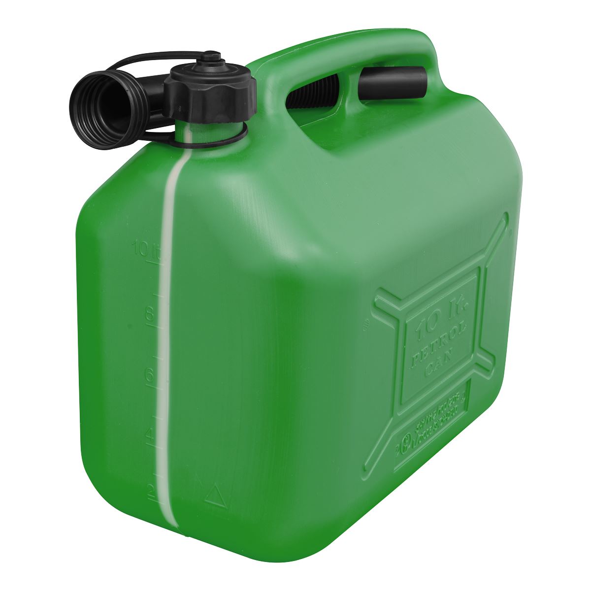 Sealey JC10PG Fuel Can 10L - Green Sealey