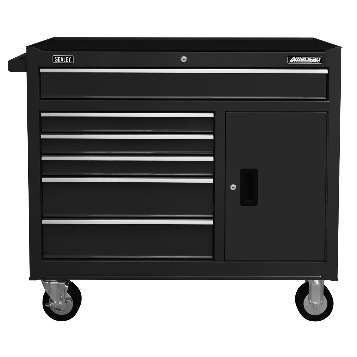Sealey AP4106B Rollcab 6 Drawer with Ball Bearing Slides - Black Sealey