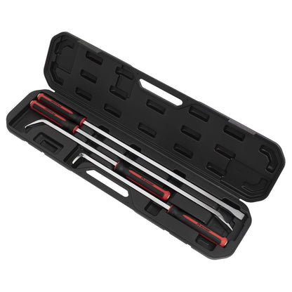 Sealey AK9100 Pry Bar Set 4pc Heavy-Duty with Hammer Cap Sealey