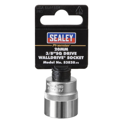 Sealey S3820 WallDrive® Socket 20mm 3/8"Sq Drive Sealey