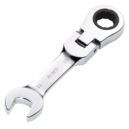 Draper 27966 HI-TORQ® Metric Stubby Flexible Head Ratchet Combination Spanner 11mm Draper