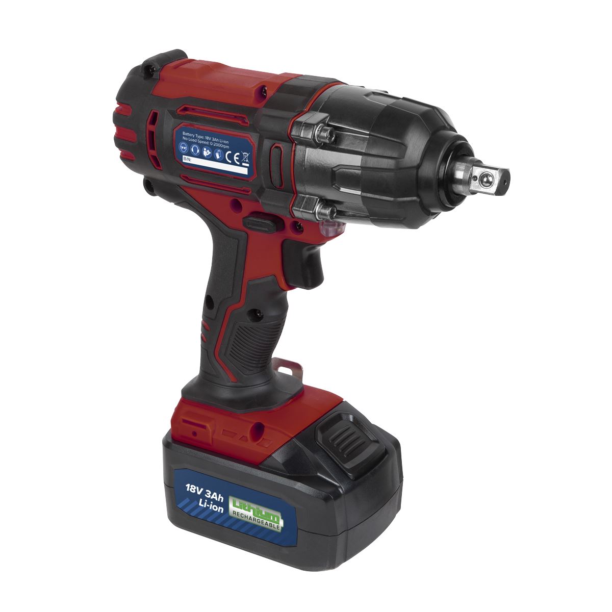 Sealey CP400LI Cordless Impact Wrench 18V 3Ah Lithium-ion 1/2"Sq Drive Sealey