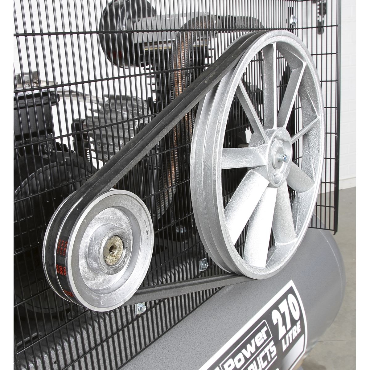 Sealey SAC32775B Air Compressor 270L Belt Drive 7.5hp 3ph Sealey