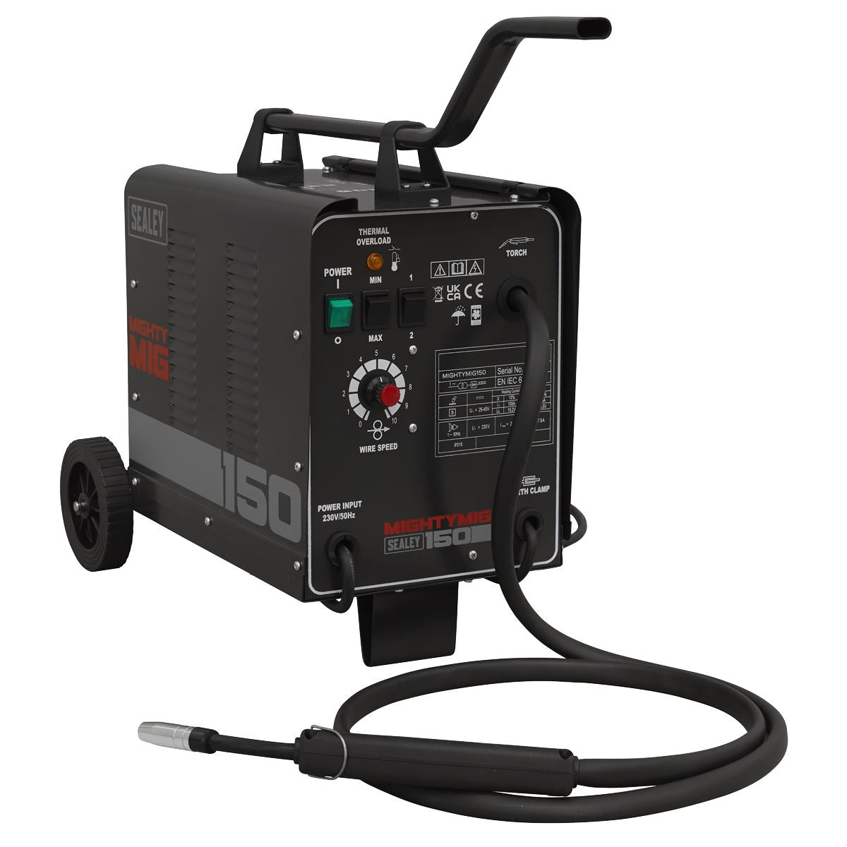 Sealey MIGHTYMIG150 Professional Gas/Gasless MIG Welder 150A 230V Sealey