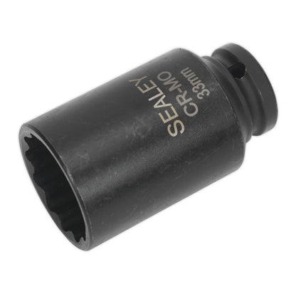 Sealey SX0041 Impact Socket 33mm Bi-Hex Deep 1/2"Sq Drive Sealey