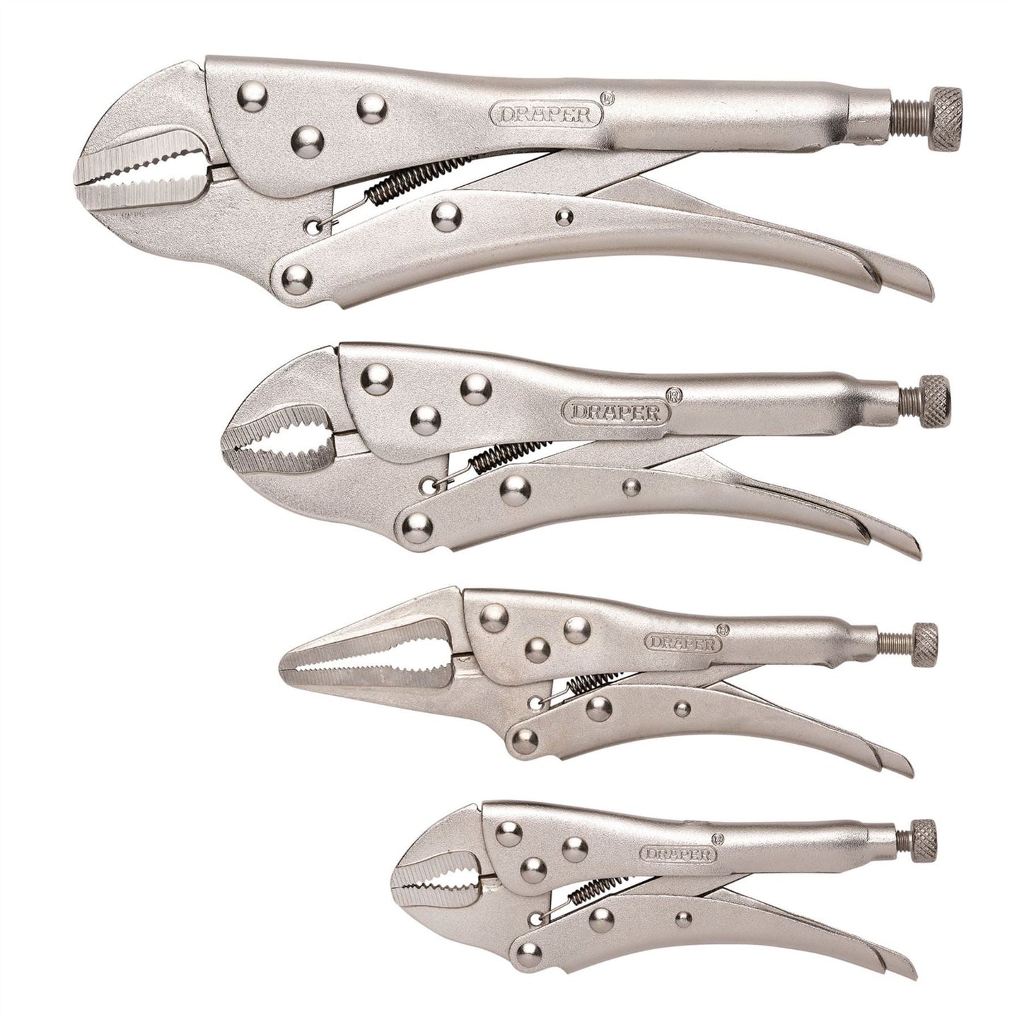 Draper 35373 Locking Pliers Set 4 Piece Draper
