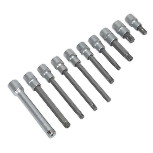 Sealey AK5538 Head Bolt Socket Bit Set 10pc 1/2"Sq Drive Sealey