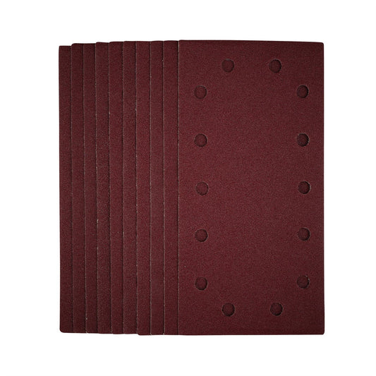 Draper 55863 1/2 Sanding Sheets with Hook and Loop 115 x 230mm 80 Grit Pack of 10 Draper