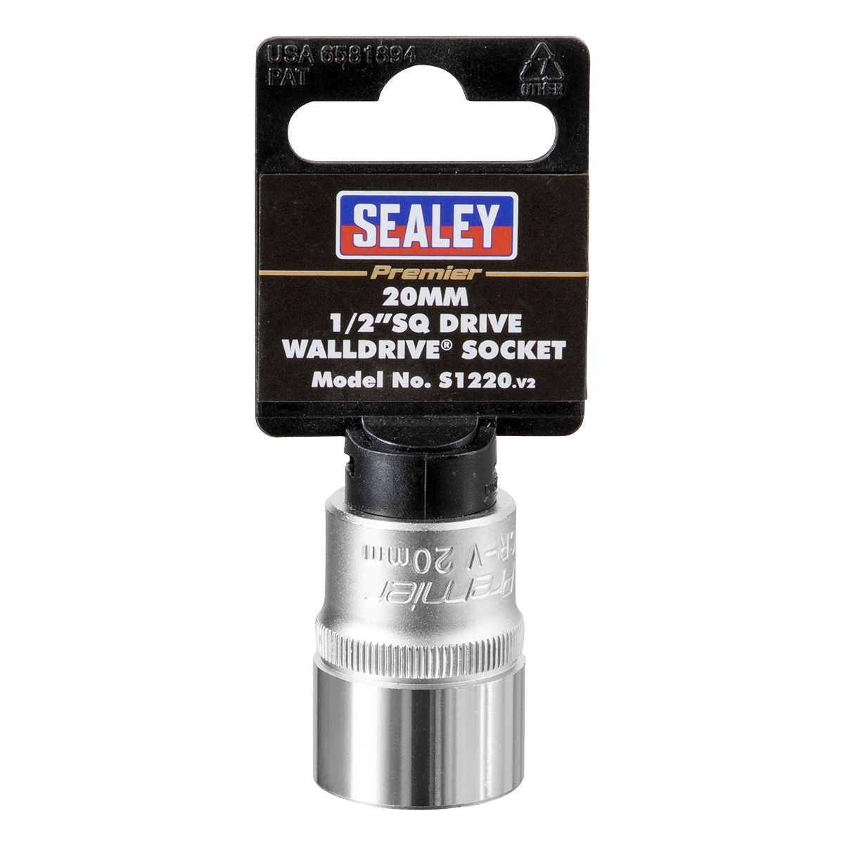 Sealey S1220 WallDrive® Socket 20mm 1/2"Sq Drive Sealey