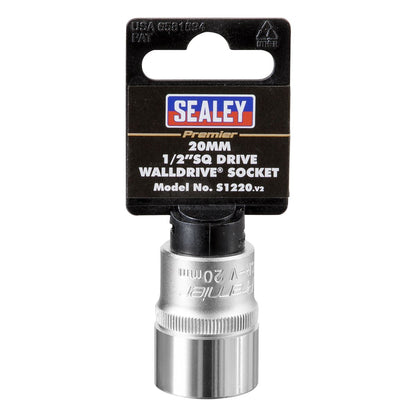 Sealey S1220 WallDrive® Socket 20mm 1/2"Sq Drive Sealey