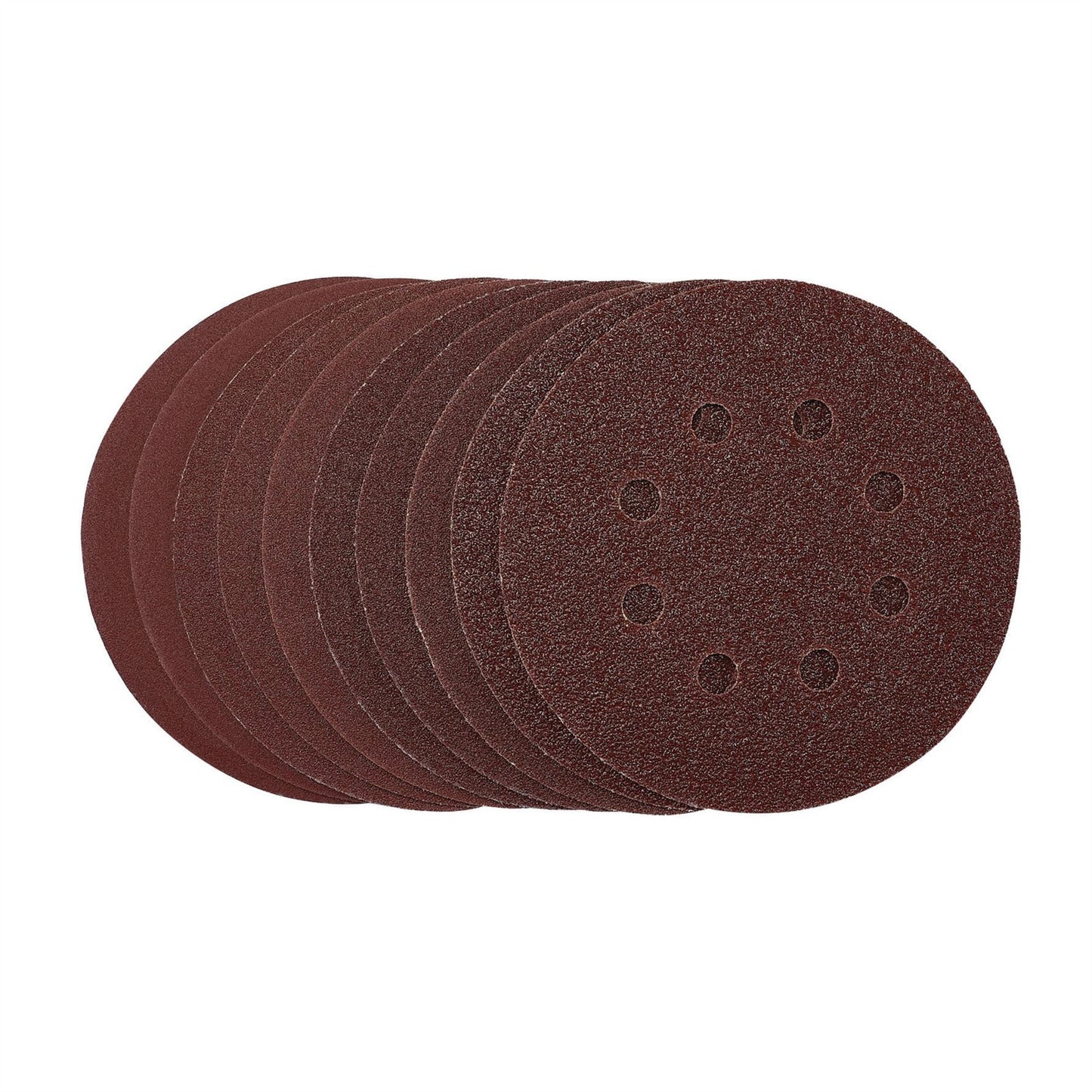 Draper 54759 Punched Sanding Discs 125mm Hook & Loop Assorted Grit Pack of 10 Draper