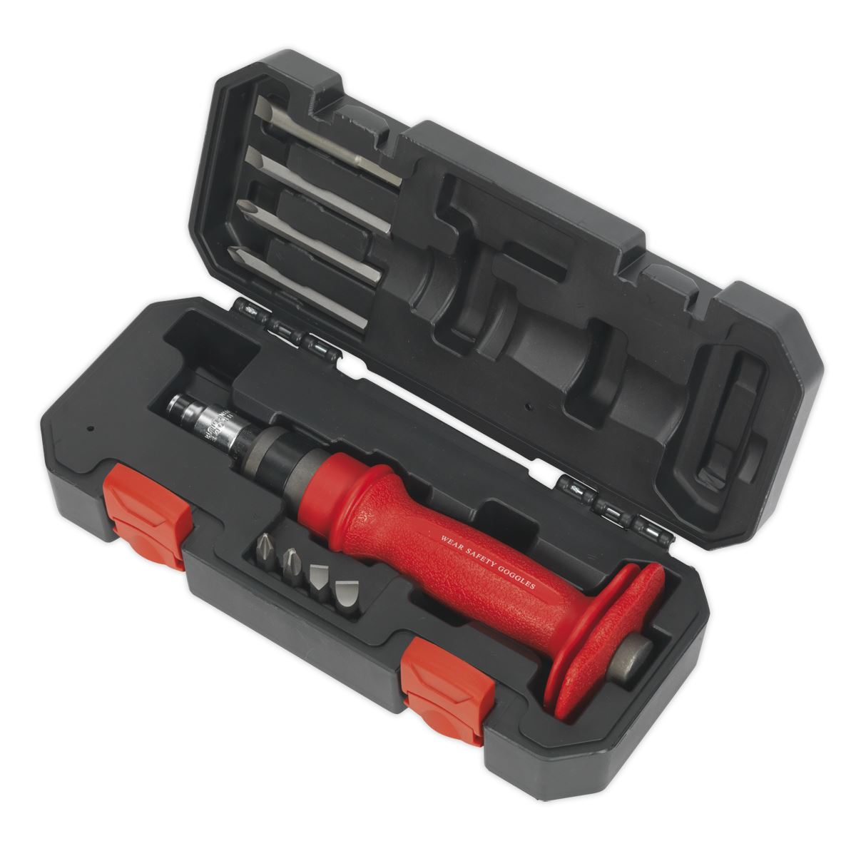 Sealey AK2084 Impact Driver Set 10pc Heavy-Duty Protection Grip Sealey