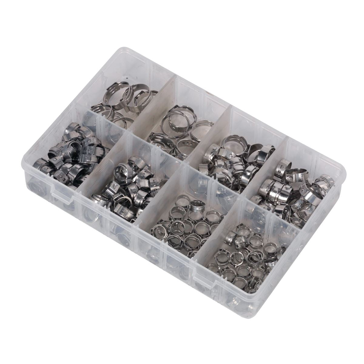 Sealey AB043SE O-Clip Single Ear Assortment 160pc Stainless Steel Sealey